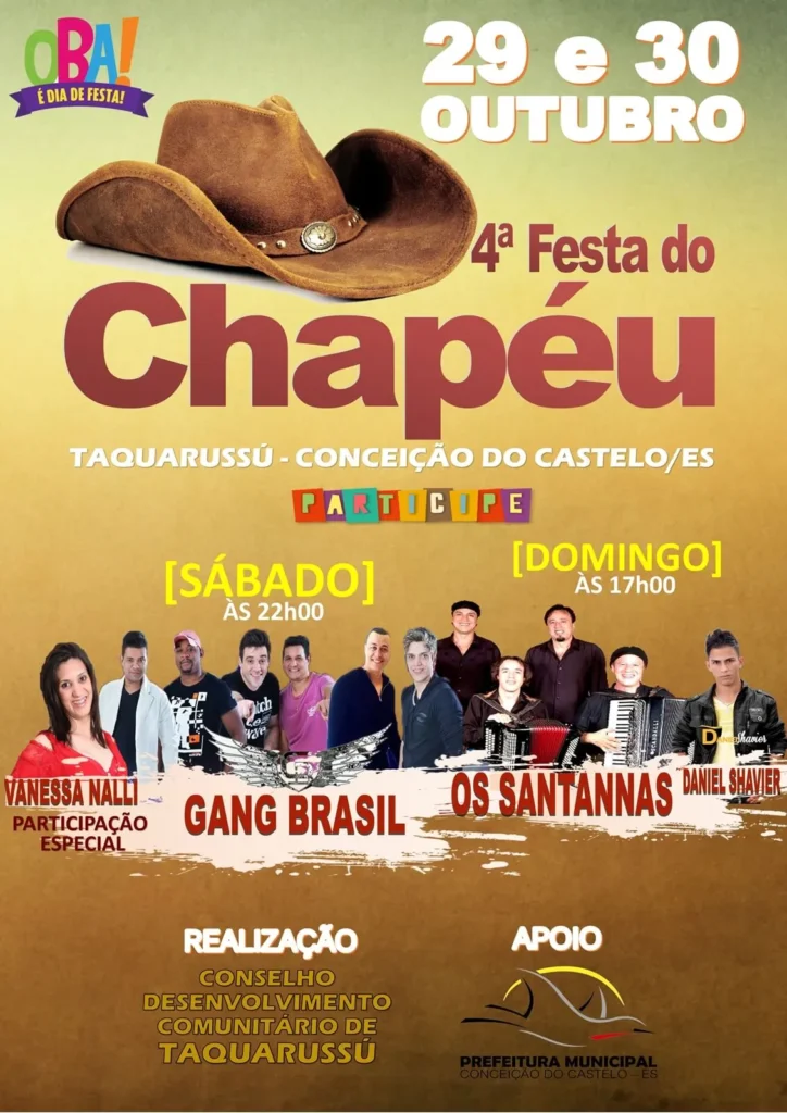 Festa do Chapéu 2023 em Conceição do Castelo