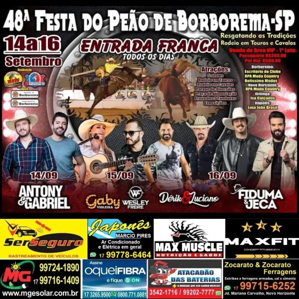Festa do Peão 2023 em Borborema