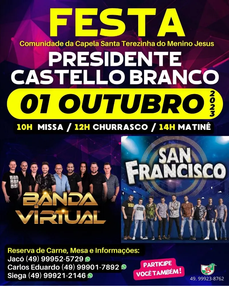 Festa de Santa Terezinha 2023 em Presidente Castelo Branco SC