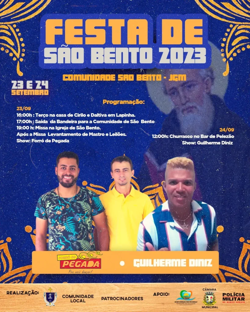 Festa de São Bento 2023 em José Gonçalves de Minas