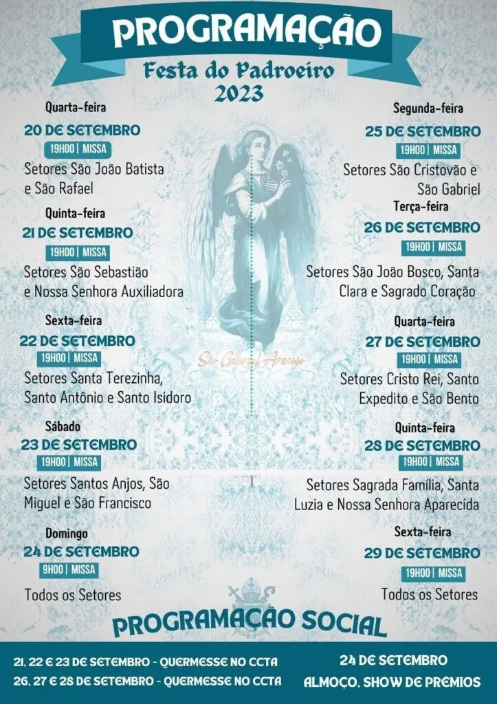 Festa de São Gabriel 2023 em São Gabriel do Oeste Programação