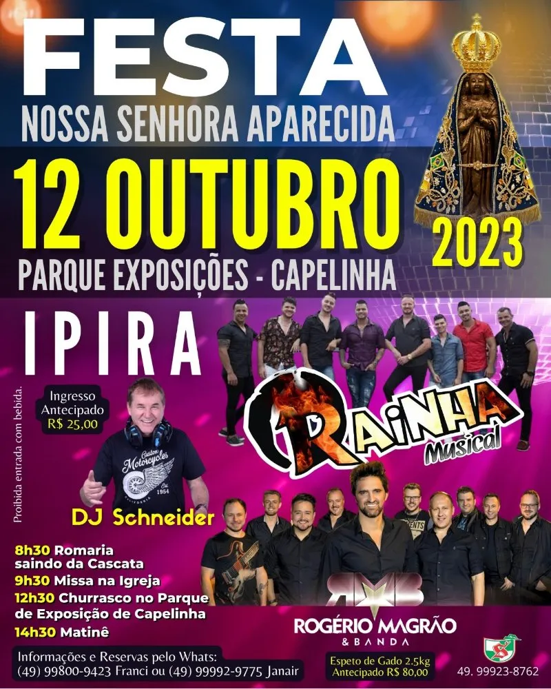 Festas da Senhora Aparecida 2023 em Capelinha