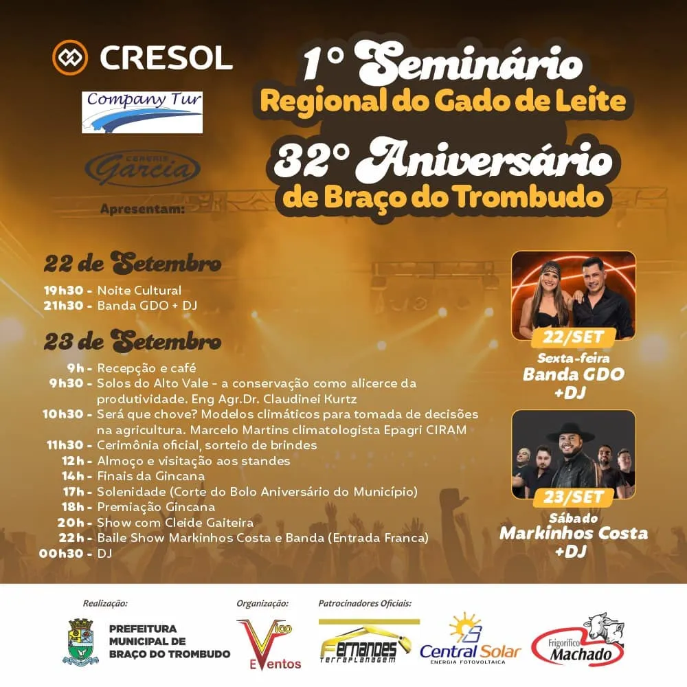 Festas de Braço do Trombudo 2023