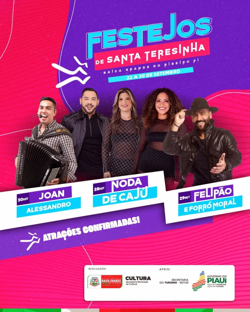 Festejos de Santa Teresinha 2023 em Baixa Grande do Ribeiro