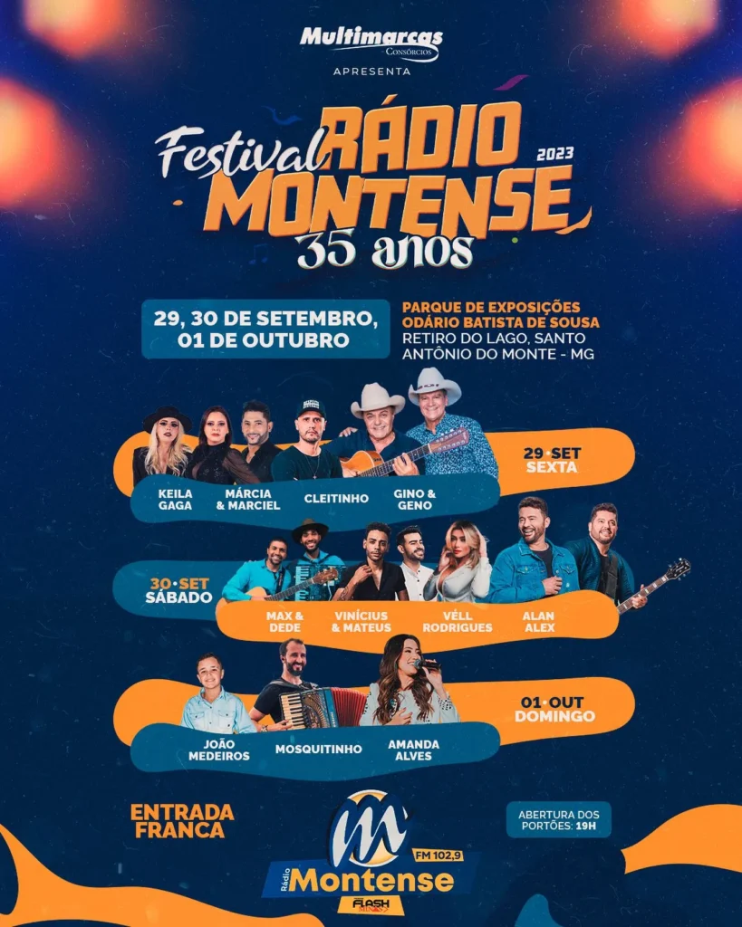 Festival Rádio Montense 2023 em Santo Antônio do Monte