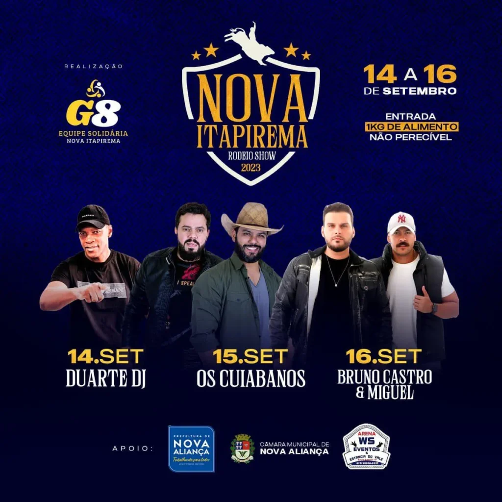 Nova Itapirema Rodeio Show 2023 em Nova Aliança