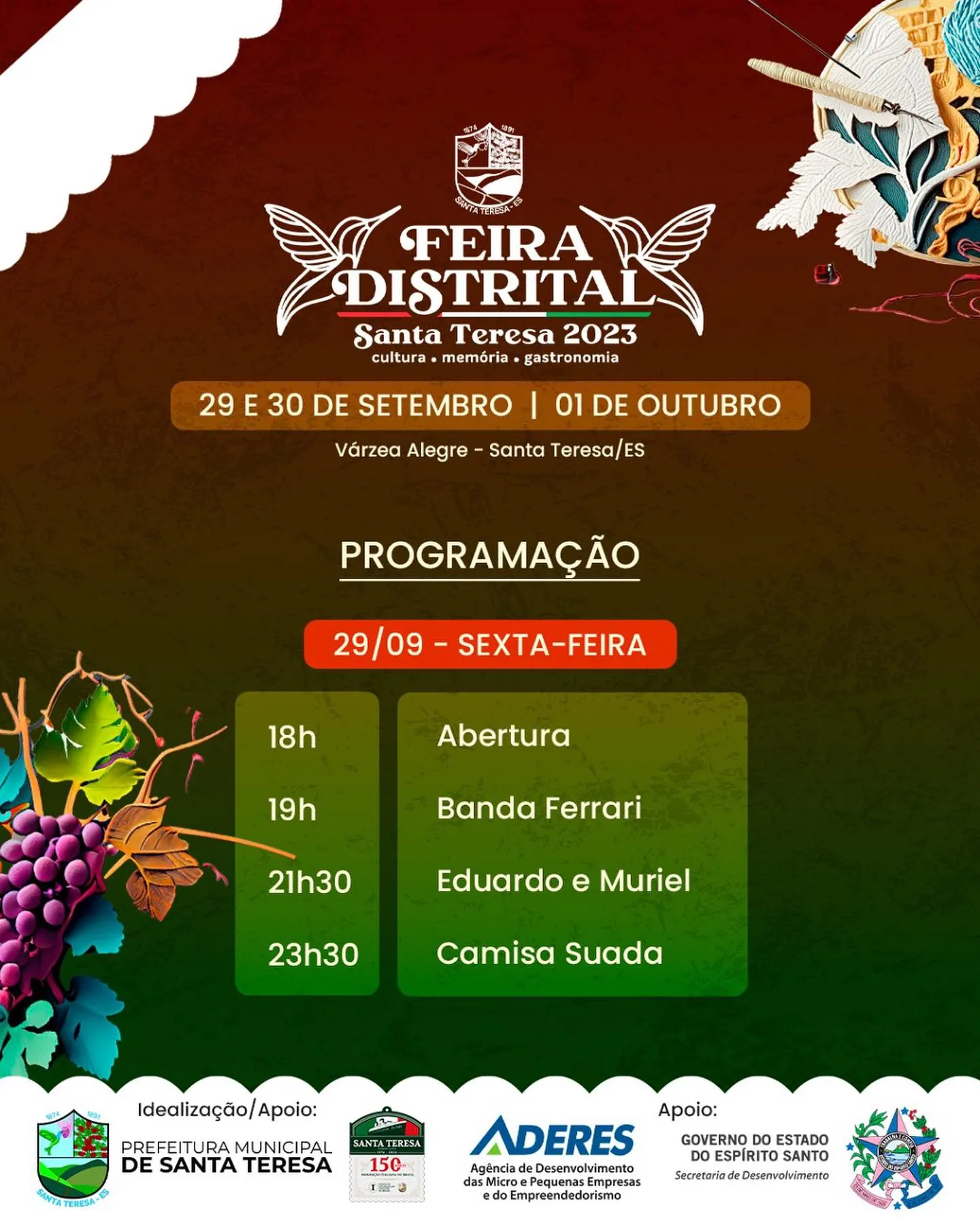 Feira Distrital de Santa Teresa 2023 29 Setembro