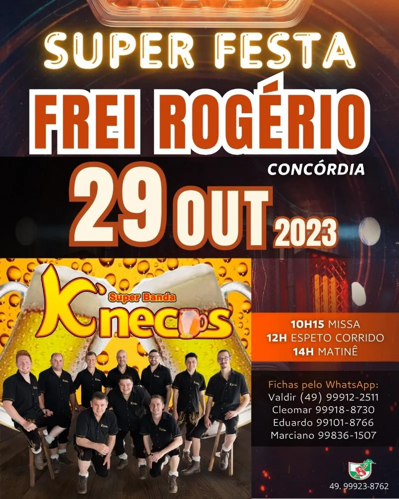 Festa Frei Rogério 2023 em Concórdia