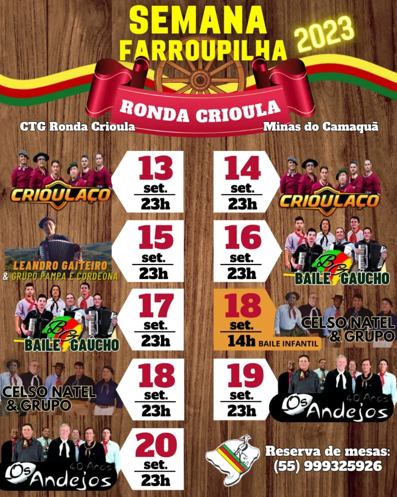 Semana Farroupilha 2023 em Caçapava do Sul