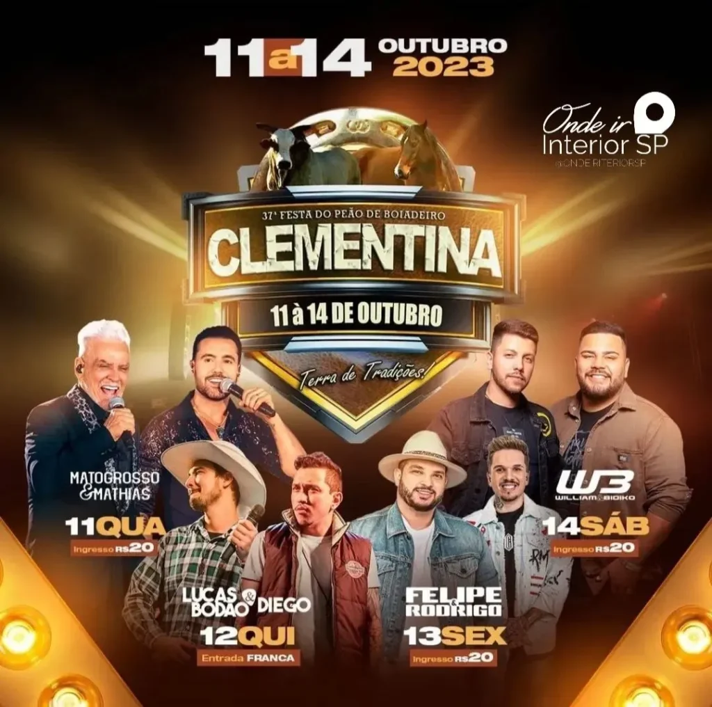 Festa do Peão 2023 em Clementina