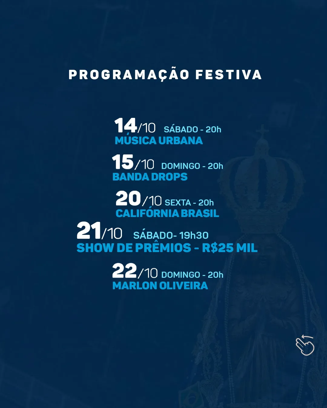 Festa da Senhora Aparecida 2023 em Araraquara - Programação