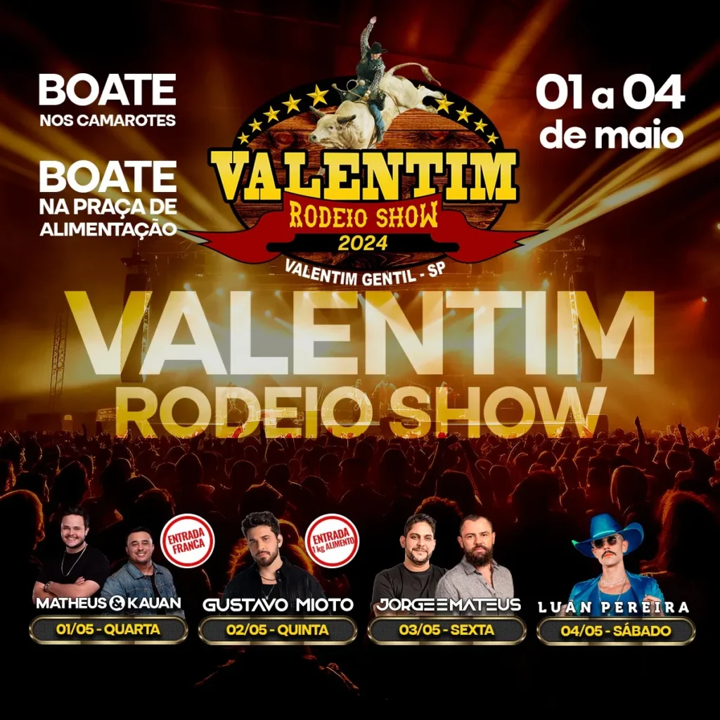 Valentim Rodeio Show 2024 em Valentim Gentil